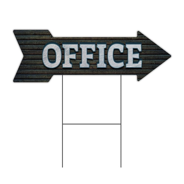 Office Arrow Yard Sign Funny Home Decor 30in Wide